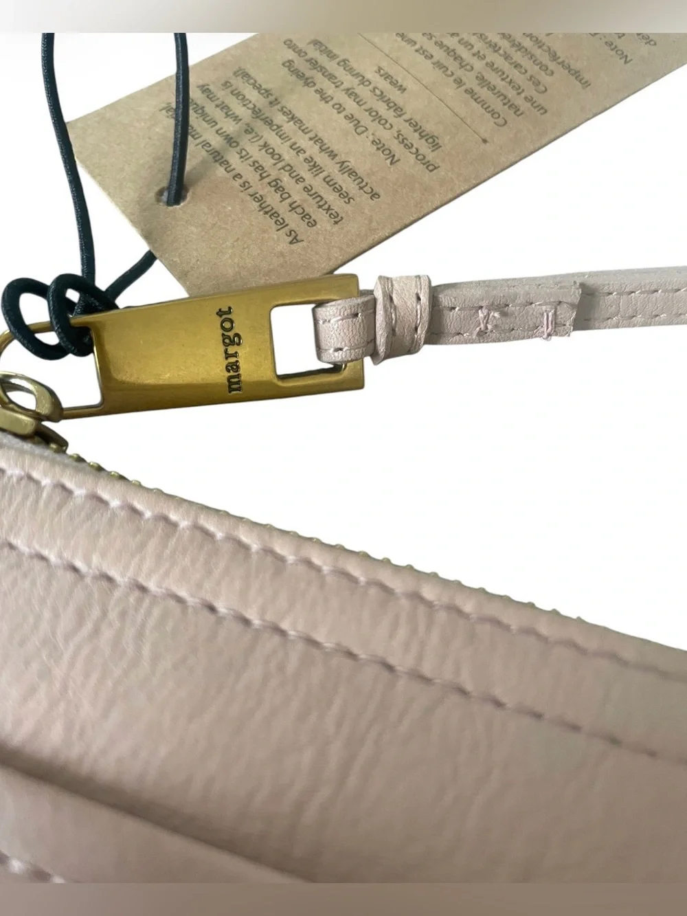 Margot Patty Envelope, Blush Pink Genuine Leather Clutch / Wristlet  Wallet NWT